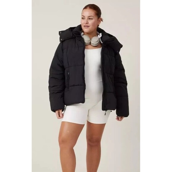 Cotton On Body Women's Puffer Jacket The Recycled Mother Puffer Black X Small - Picture 1 of 11